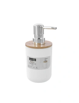 3x Box Sweden 330ml Bano Liquid Soap Dispenser Bamboo Top 7.5x16cm BPA Free WHT