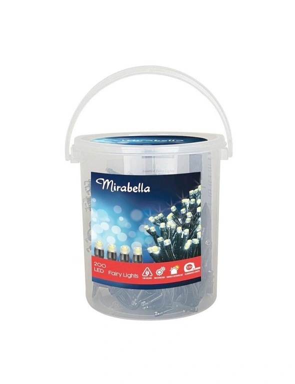 Mirabella 200 LED Fairy String Lights 18.9m Warm White Indoor/Outdoor Wall Plug, hi-res image number null