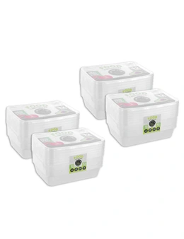 48pc Lemon & Lime Reusable Takeaway Food Storage Container Box Rectangular 650ml