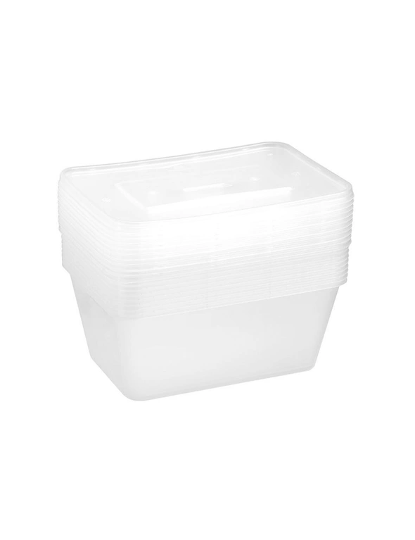 40pc Lemon & Lime Reusable Takeaway Food Storage Container Box Rectangular 1L, hi-res image number null