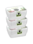3x 8PK Lemon & Lime Reusable 950ml Rectangle Food Container/Storage w/ Lid Clear, hi-res