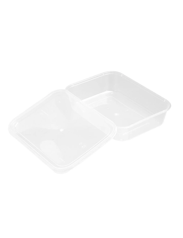 3x 8PK Lemon & Lime Reusable 950ml Rectangle Food Container/Storage w/ Lid Clear, hi-res image number null