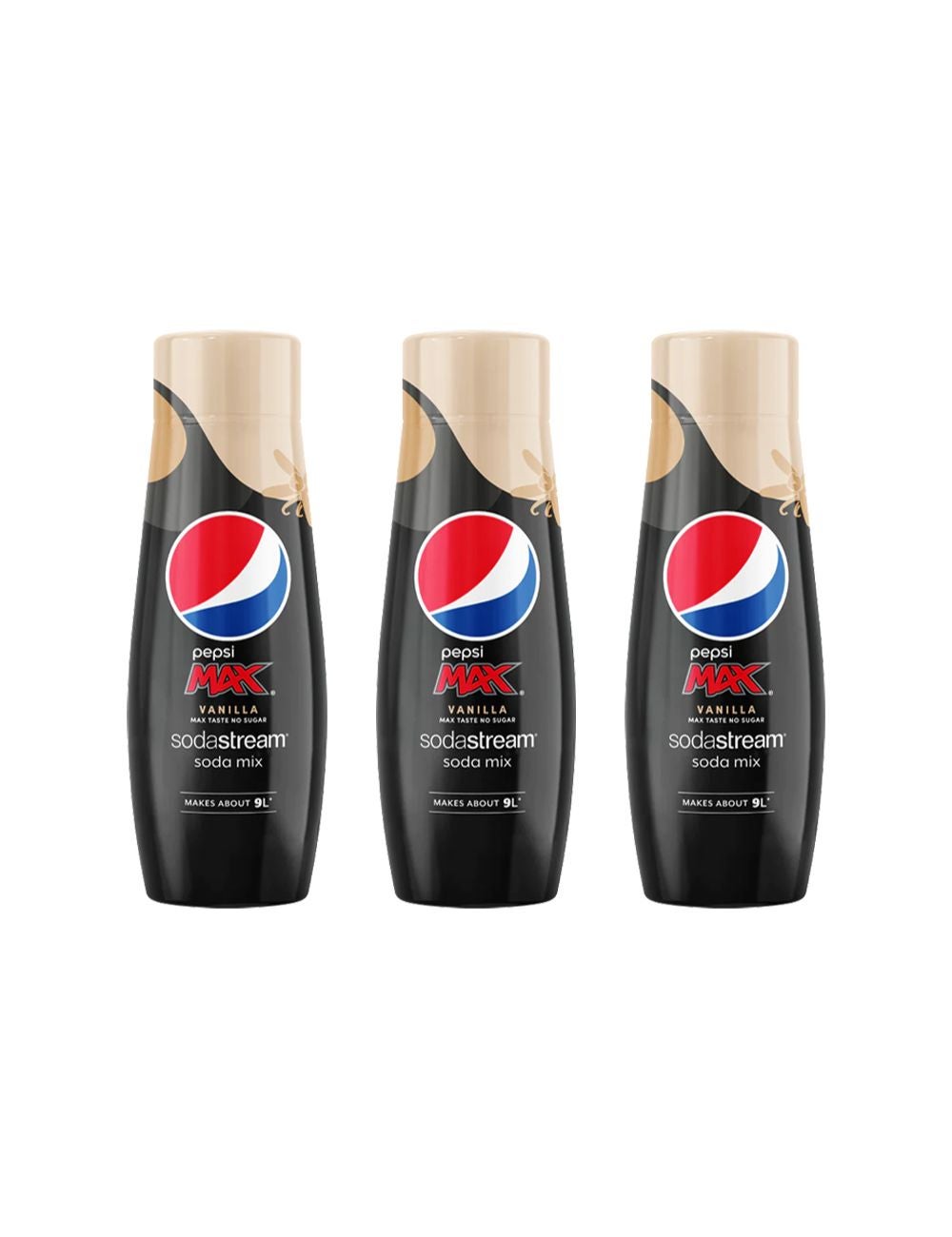 3x SodaStream Soda Mix Pepsi Max Vanilla Flavour Sparkling Water