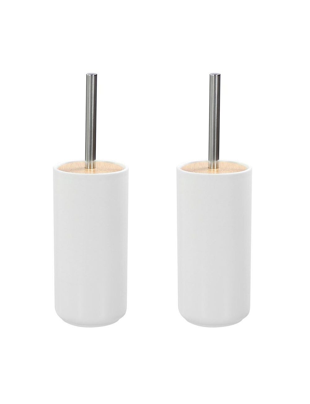 Toilet brush and holder deals white ceramic