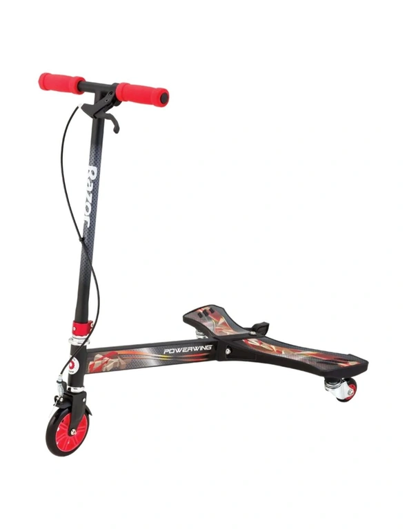 Razor PowerWing Red/Black 3 Wheeled Adjustable Scooter/Ride On Kids/Children 6y+, hi-res image number null