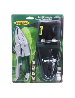 2pc Cyclone Anvil Pruner & Pouch Set Plant/Flowers Cutting/Gardening/Pruning