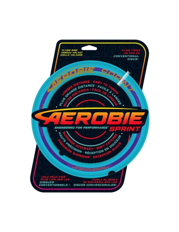 Aerobie Sprint Flying Ring Frisbee 10" Blue 7y+, hi-res image number null