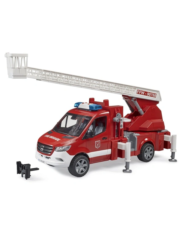 Bruder 1:16 Mercedes G3 Sprinter Fire Engine w/Ladder/Water Pump Kids Toy 4y+, hi-res image number null
