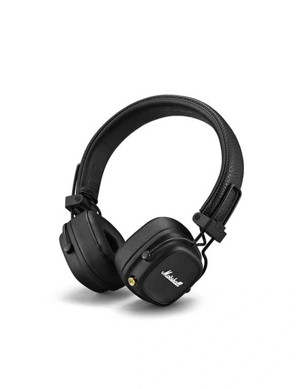 Marshall Major IV Portable On-Ear Wireless Bluetooth Headphones For Phones Black, hi-res image number null