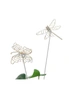 4x Butterfly Or Dragonfly Stick 41cm Outdoor Ornament Garden Decor Silver Assort, hi-res