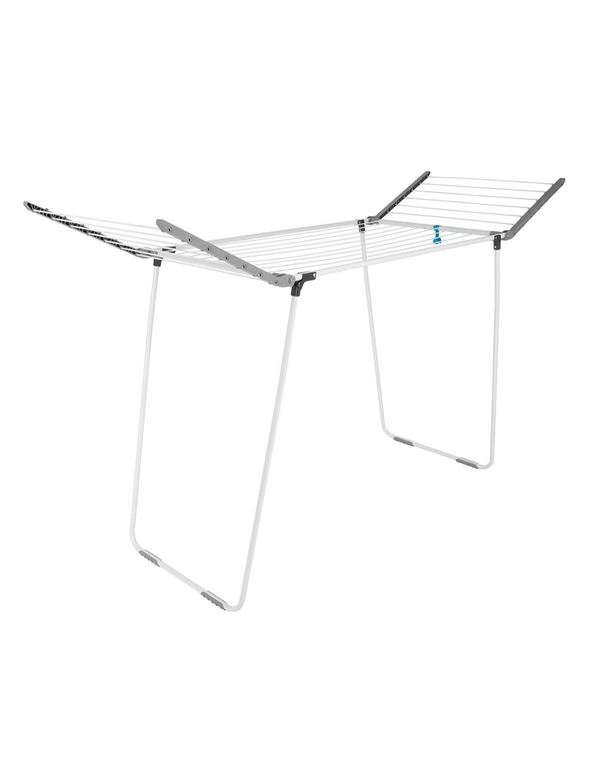White Large Expandable and Folding Wing Drying Rack