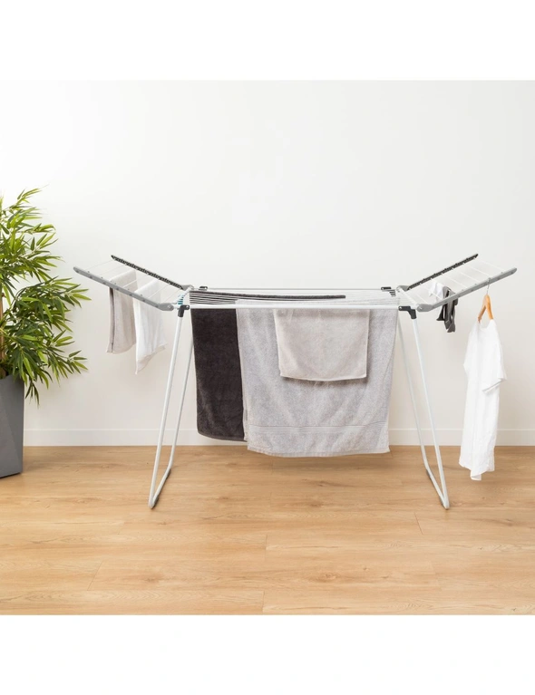 Hills Premium 2 Expanding Wings Portable Collapsable Clothes Airer/Drying Rack, hi-res image number null