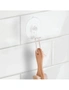 2x iDesign Classic 4.5cm Suction Hook Wall Hanging Bath Storage Organiser Clear, hi-res