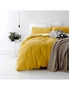 Park Avenue Queen Bed Quilt Cover Set European Vintage Washed Cotton Misted Yellow, hi-res