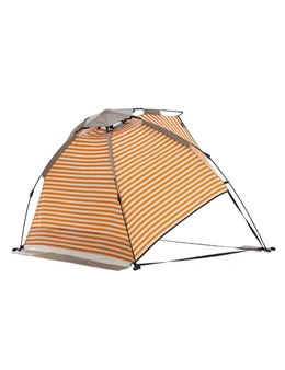 Life! Airlie 240x120cm Beach/Outdoor UV Sun Canopy Tent Shelter GRY/ORAG Stripe