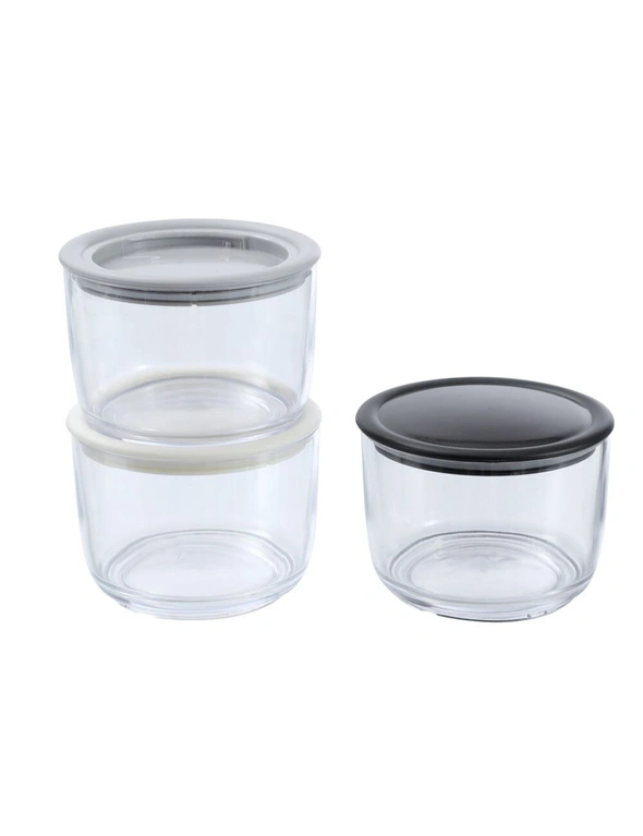 4x 3pc Boxsweden Crystal Twist Lock 300ml Stack Container Food Storage Organiser, hi-res image number null