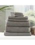 7pc Renee Taylor Towel Set Cobblestone 650 GSM Cotton Ribbed Granite, hi-res