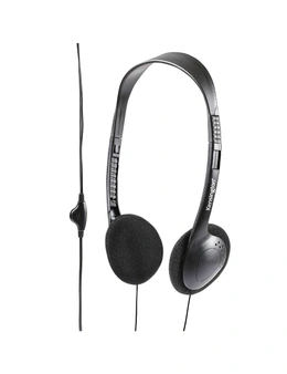 Kensington Stereo Wired Over-Ear Headphones/Headset w/ 3.5mm Audio Jack Black