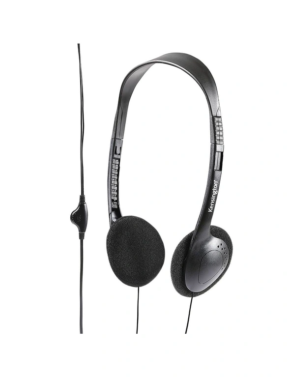 Kensington Stereo Wired Over-Ear Headphones/Headset w/ 3.5mm Audio Jack Black, hi-res image number null