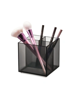 iDesign 10.79cm Cosmetic Cube Makeup Storage Holder Organiser Smoke/Matte Black