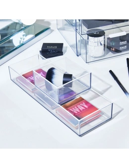 SOGA Transparent Cosmetic Storage Box Clear Makeup Skincare Holder with Lid  Drawers Waterproof Dustproof Organiser