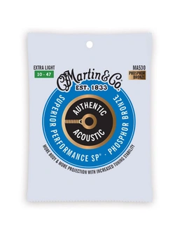 Martin Guitar Authentic Strings 92/8 Phosphor Bronze MA530 Extra Light Gauge