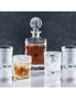 5pc Salt & Pepper Bond Tartan Whisky Drink Set Glass Decanter/Tumblers Clear, hi-res
