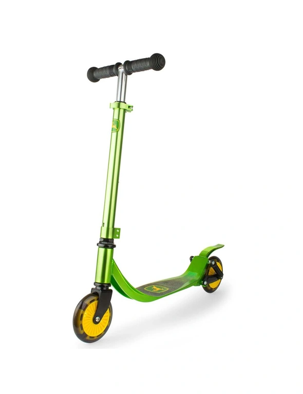 John Deere Adjustable Kick/Push Scooter Ride On w/ Light Up Wheels Kids 5y+, hi-res image number null