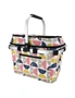 Sachi 4-Person Insulated 47cm Picnic Basket w/ Plates/Utensils/Knives Nordic Geo, hi-res