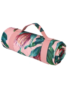 Sachi Reusable Picnic Rug 175x142cm Outdoor Blanket Mat w/ Carry Handle Protea