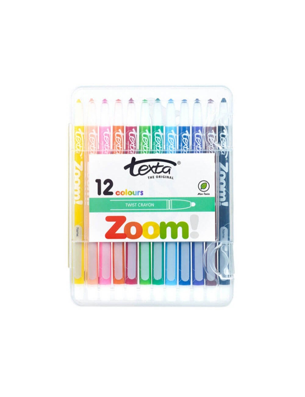 Texta Zoom Twist Crayons Hard Case Wallet 12pc