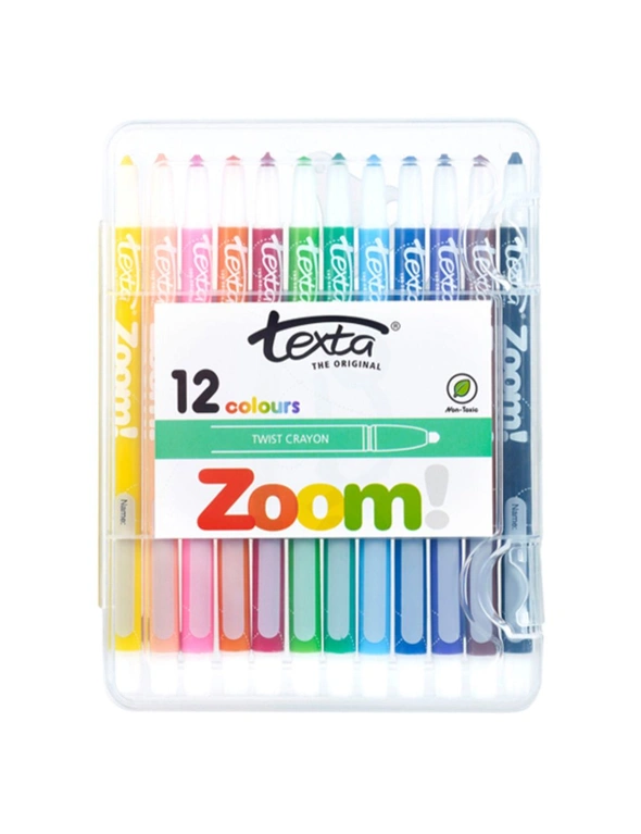 Texta Zoom Twist Crayons Hard Case Wallet 12pc