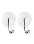 2x iDesign Gia 3.5cm Suction Hook Towel/Loofah/Cloths Holder Bathroom Storage, hi-res