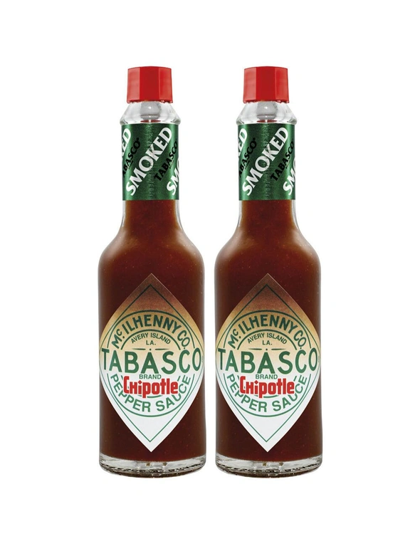 2x Tabasco Smoked Chipotle Pepper Sauce 60ml, hi-res image number null