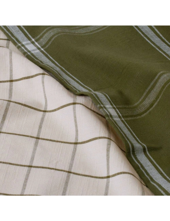 2pc J.Elliot 50x70cm Check Tea Towels/Cloth Cotton Kitchen/Dishes Olive & Sand, hi-res image number null