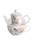 Ashdene Blue Wren & Eucalyptus Drinking 220ml Teacup/280ml Teapot For One Set, hi-res