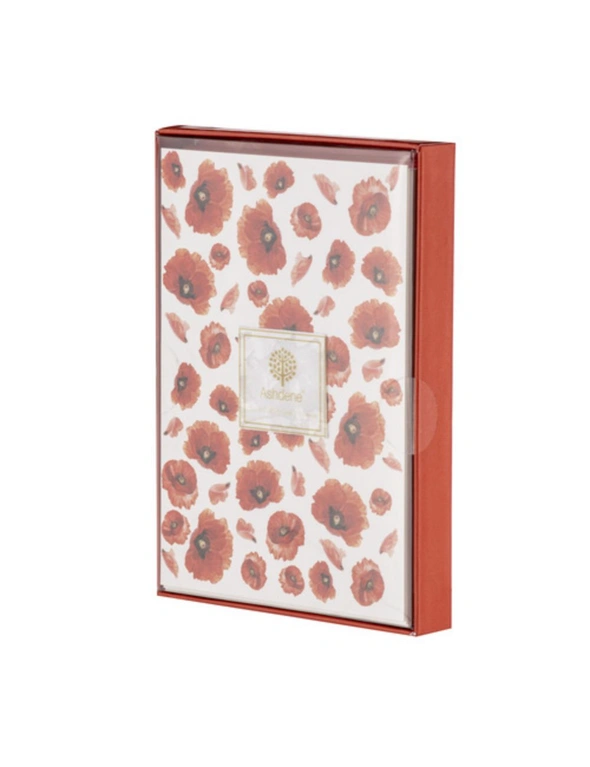 Ashdene Red Poppies A5 Hardcover Notebook Stationery w/ Elastic Band Closure, hi-res image number null