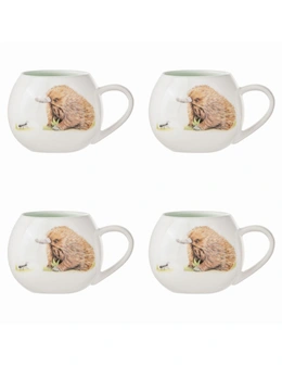 4x Ashdene Bush Buddies New Bone China Tea/Coffee Cup Mini Hug 200ml Mug Echidna