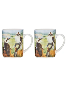 2x Ashdene A Country Life Countrysiders Drink Tea Cup/Mug 420ml Fine Bone China