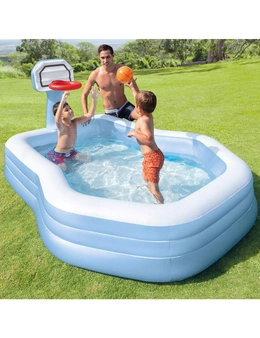 Intex 257cm Inflatable Swim Center Shootin' Hoops Family Pool