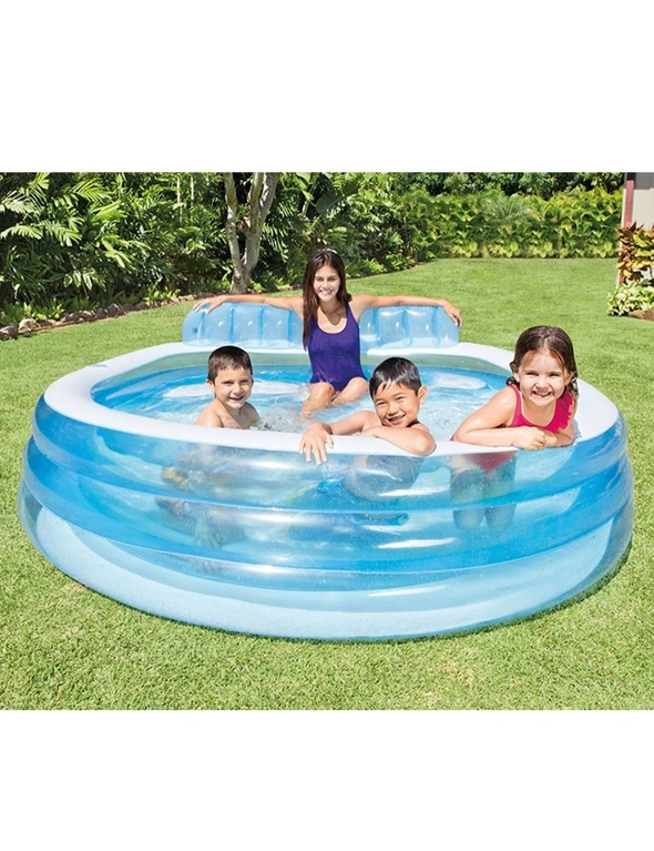 Intex 229cm Swim Centre Family Lounge Inflatable Swimming Pool, hi-res image number null