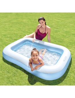 Intex 166 x 100cm Rectangular Inflatable Kids Swimming Pool