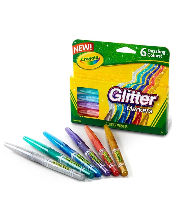 8pc Crayola Metallic Markers & 6pc Colouring Glitter Markers Combo  Art/Craft