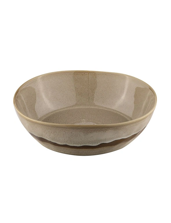 Ladelle Haven Porcelain Serve Dish/Food 27cm Serving Bowl/Snack Caramel/Taupe, hi-res image number null