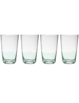 4pc Ladelle Dimpled Seafoam Highball Cocktail/Drink Tumbler 550ml Drinkware Set