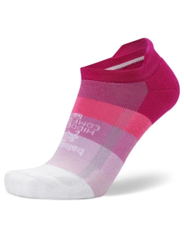 Balega Hidden Comfort No Show Socks Footlets Large W 11-13/M 9.5-11.5 Pink/White