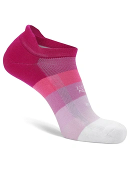 Balega Hidden Comfort No Show Socks Footlets Large W 11-13/M 9.5-11.5 Pink/White