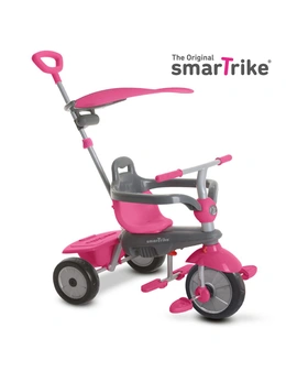 SmarTrike Carnival 3 in 1 Push Trike Kids/Toddler Pram/Strolller 18m+ Pink/Grey