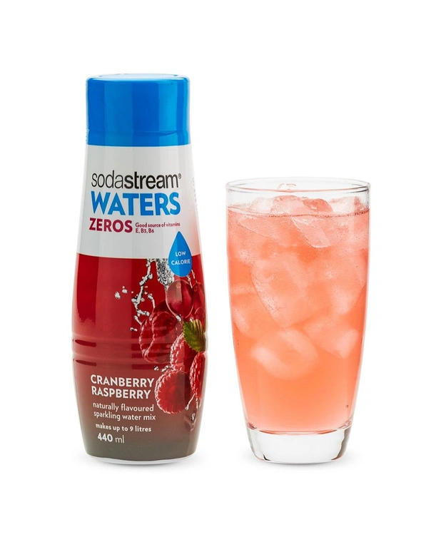 3x SodaStream Zeros Mix Cranberry Raspberry 440ml - Low Sugar, hi-res image number null