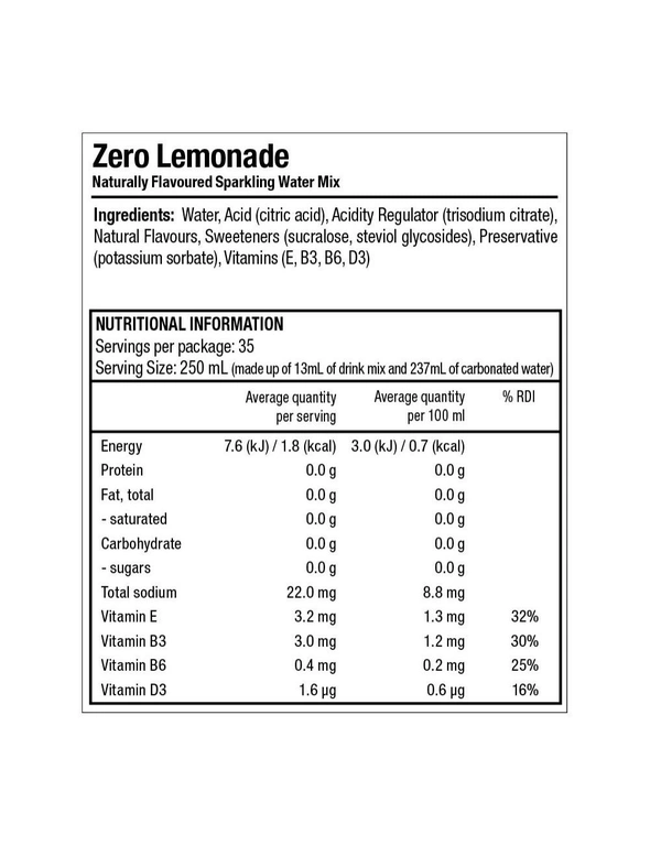 SodaStream Zeros Mix Lemonade 440ml - Low Sugar, hi-res image number null
